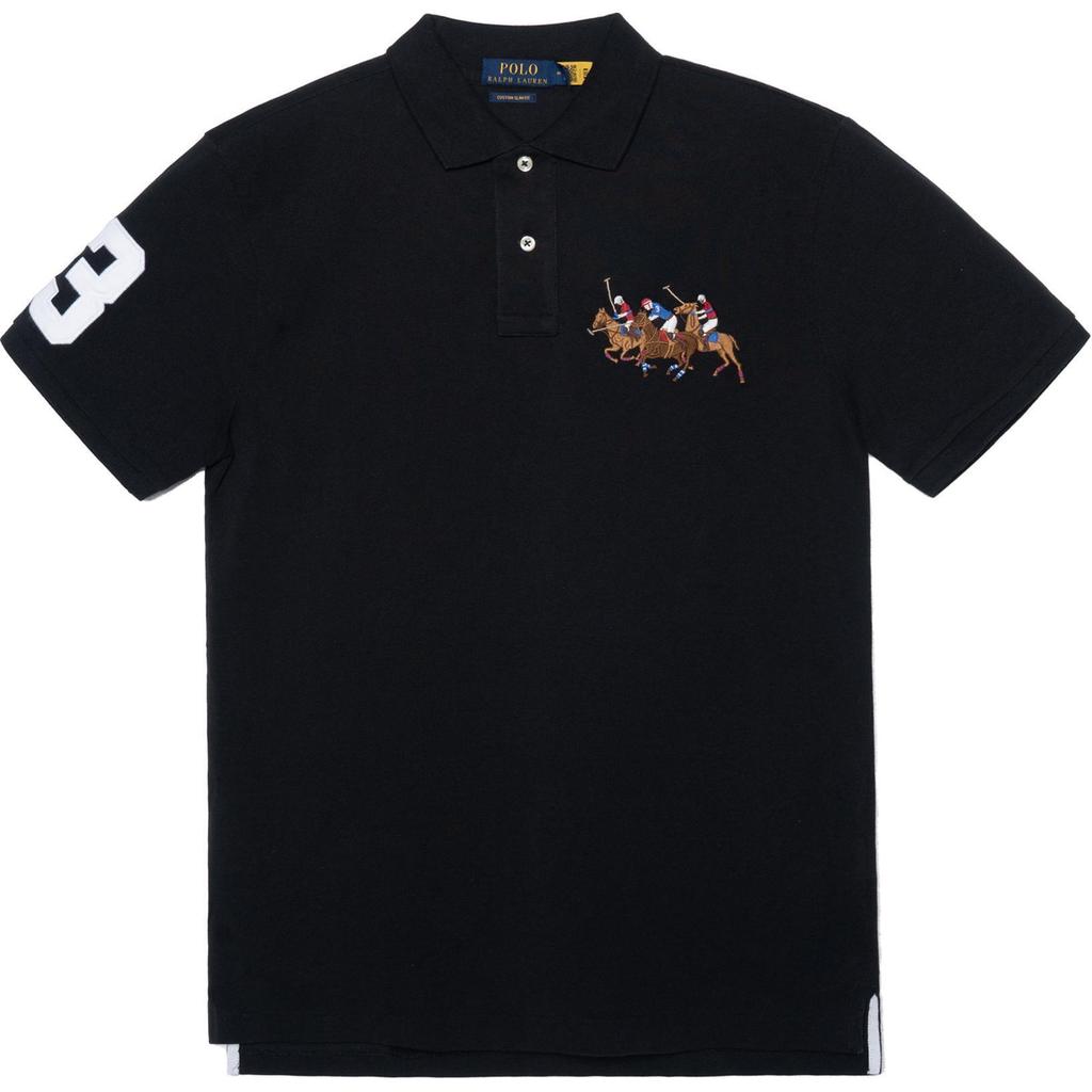 Polo Ralph Lauren Polo Logo Embroidered Short Sleeve Polo Shirt Men Tops Black 710814437-001