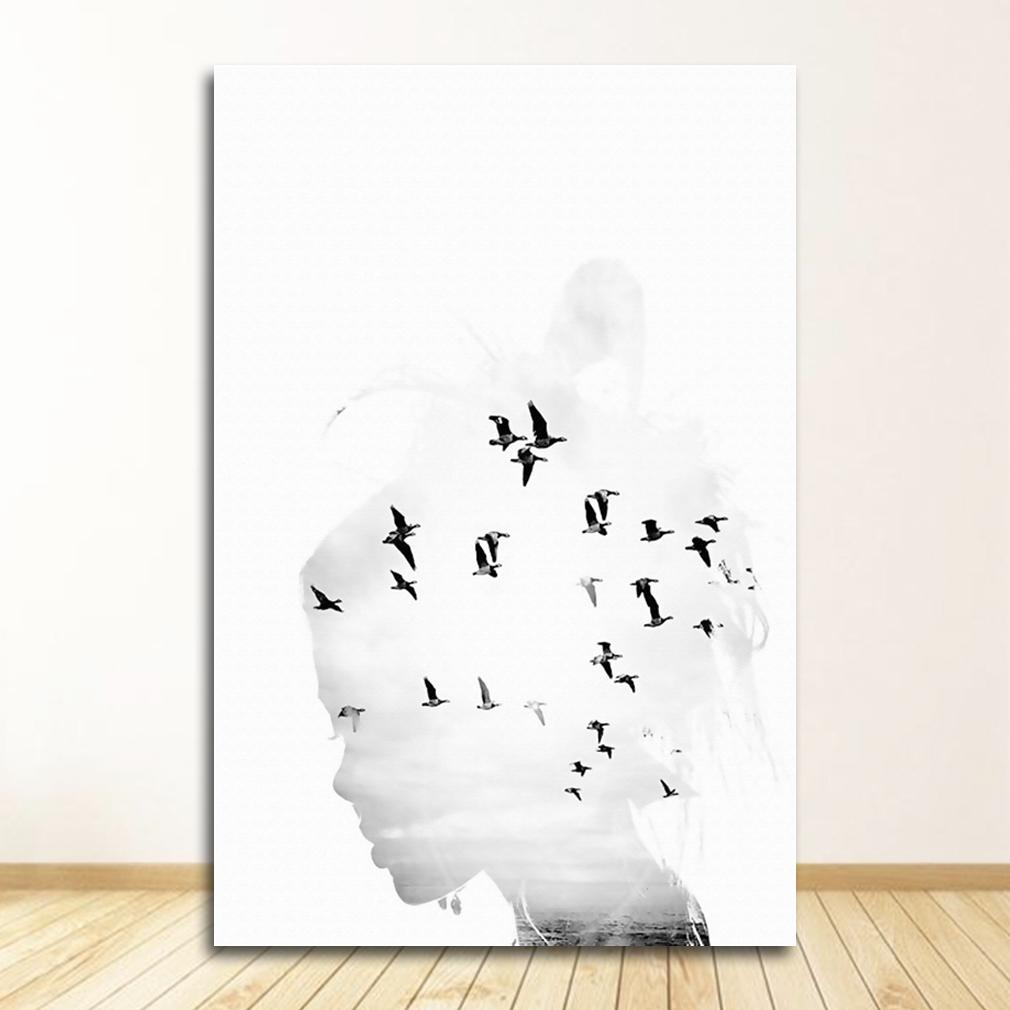 Wall Art Pictures For Living Room Decorative Prints On The Wall Nordic Poster Black White Canvas Painting Beautiful Photo