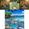 Bird Feeder And Bird Bath Hanging Decor With Automatic Feed System For Garden And Balcony
