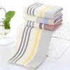 Утолщенное банное полотенце из 100% хлопка, полосатое вафельное полотенце премиум-класса для взрослых и детей, домашнее впитывающее мягкое полотенце