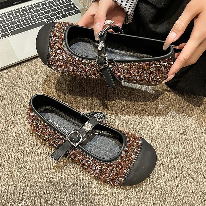 Fashion High Quality Round Toe Shoes for Women Women Dress Low-heeled Roman Casual Mary Jane Shoes Buckle Women's Pumps Zapatos De Mujer