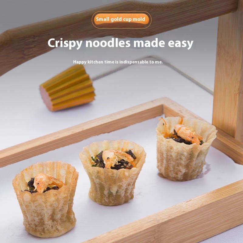 Malaysian Traditional Pie Tee Maker Top Hat Creative With Wood Handle Bakeware Gadgets Reusable Pai Tee Mould Fried Snack Tool