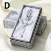 Crystal Glass Rose Flower Figurines Craft Valentine's Day Favors X'mas Lovers' Gift Souvenir Home Wedding Decoration Orn
