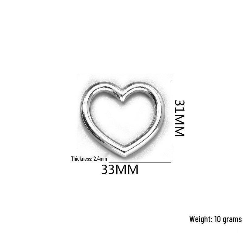 Готическое панк-ожерелье с замком-сердцем - Нержавеющая сталь, серебряное гальваническое покрытие, кубинская цепь