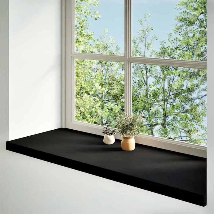 VidaXL Window Sills 2 Pcs Dark Brown Solid Oak Wood 4009201