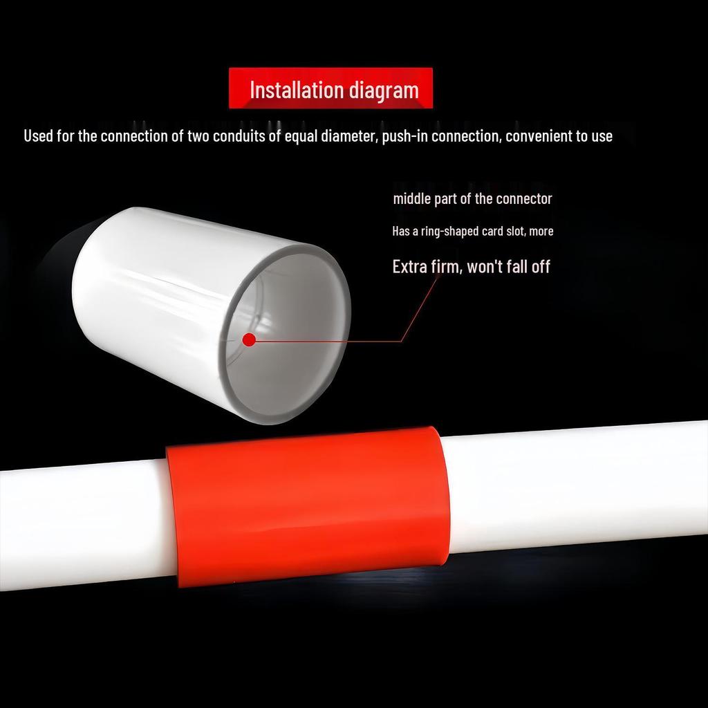 PVC Conduit Coupling: 4-Point National Standard Direct Connector