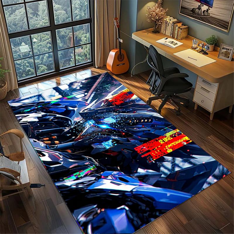Коврик Gundam Нескользящий Большой Стирающийся Ковер Декор Спальни Комнаты Геймера
