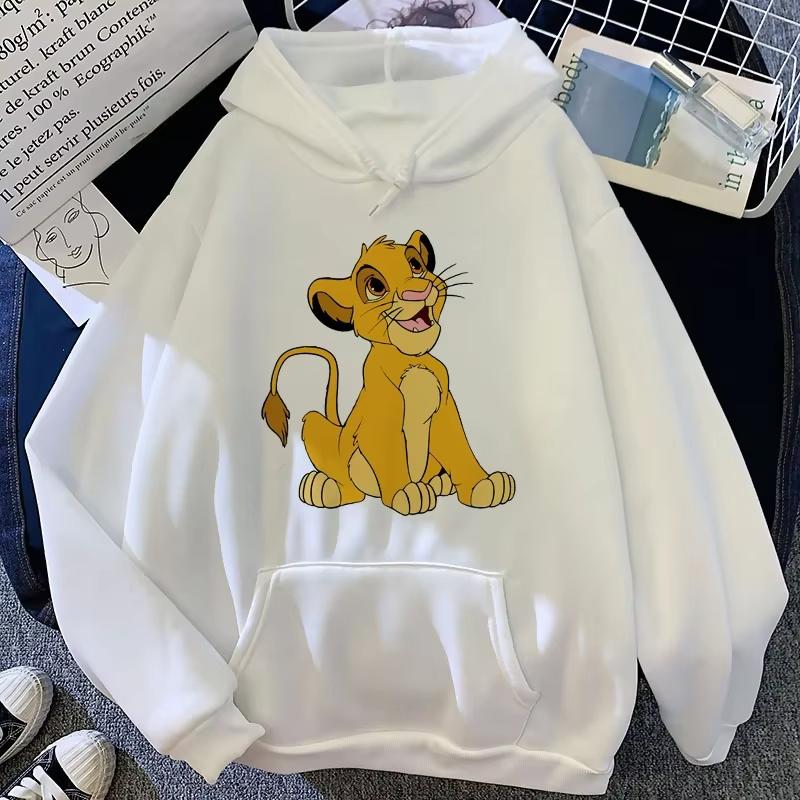 Hakuna Matata Funny Cartoon Simba Cute Anime Hoodie Women Harajuku Lion King Kawaii Manga Sweatshirt Graphic Hoodie Men