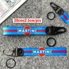 Martinis Racing Keychain Martini Nylon Leather  Keyring Holder for Porsche 911 917 917LH 918 Panamera 970 Accessories