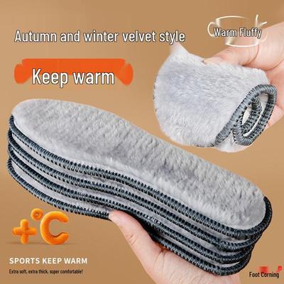 Зимние стельки с флисовой подкладкой: Толстые, Теплые, Мягкие, Влагоотводящие и Дезодорирующие стельки из искусственного кроличьего меха