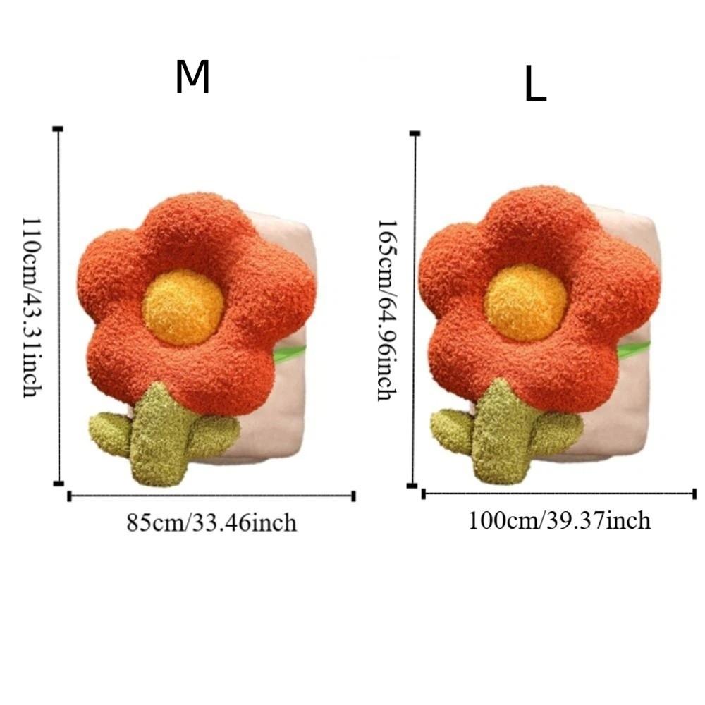 Comfort Blanket Thickened Napping Blanket Soft Cozy Cover Blanket Warm Cute Flower Roll Blanket Birthday