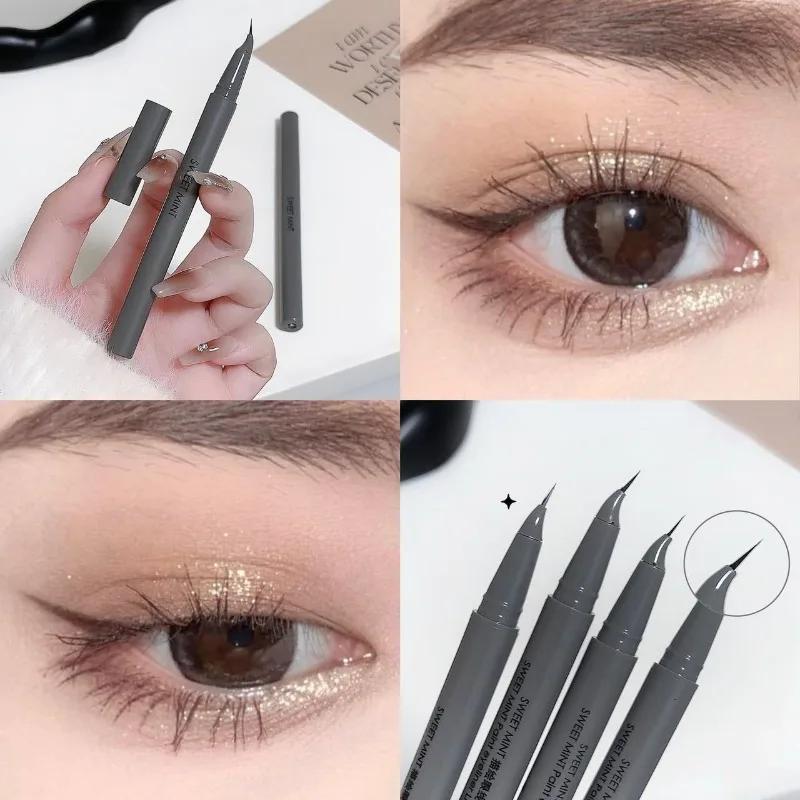 Ultra-thin Waterproof Liquid Eyeliner Silkworm Pen Korean Makeup for Women Quick Dry Smooth Eye Liner Lower Eyelash Pen Cosmetic