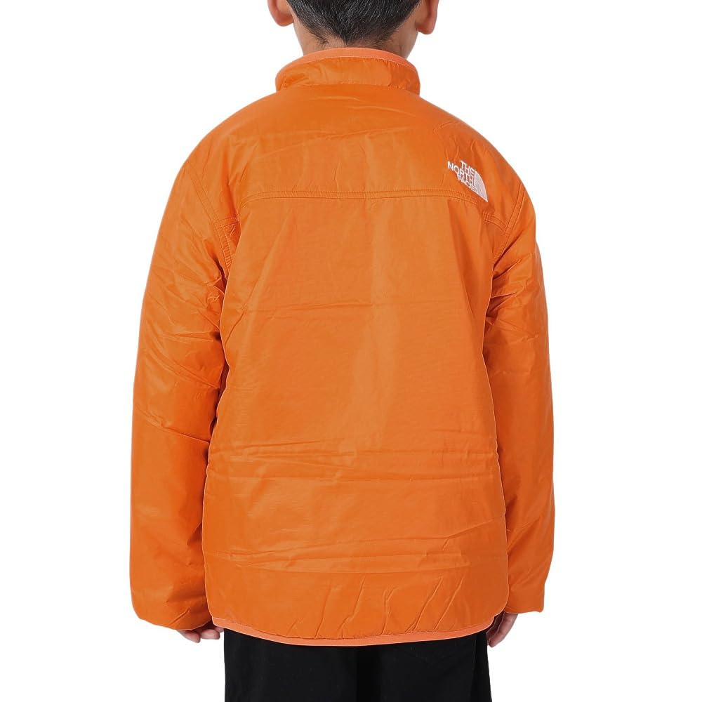 North Двусторонняя Уютная Холодная 140 [Лицо] Детская Куртка, Унисекс, Защита, Тепло, Мандариновый,
