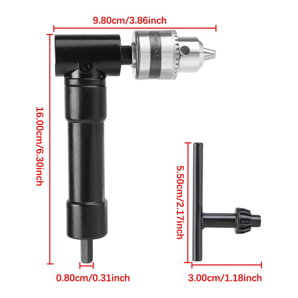 Инструмент для сверления с узким шагом, переходник для токарного инструмента, угловой инструмент, устройство для патронов для электродрели под прямым углом, алюминиевый сплав 90 градусов