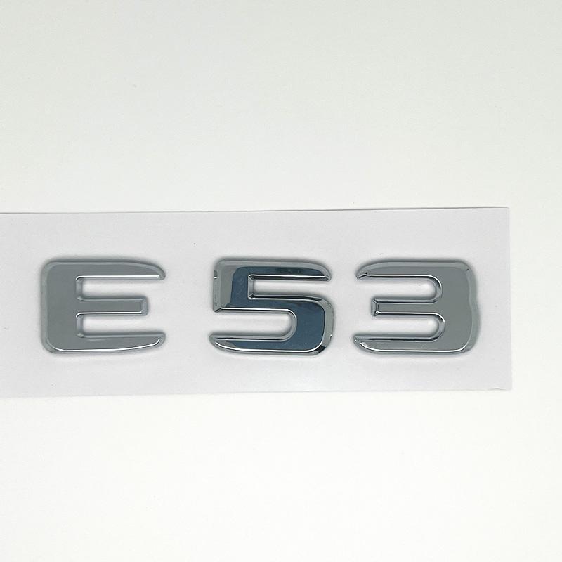 3D ABS Chrome Car Letters Logo E53 Fender TURBO 4MATIC Emblem Badge Rear Star AMG Sticker For Mercedes Benz AMG E53 W213 W212