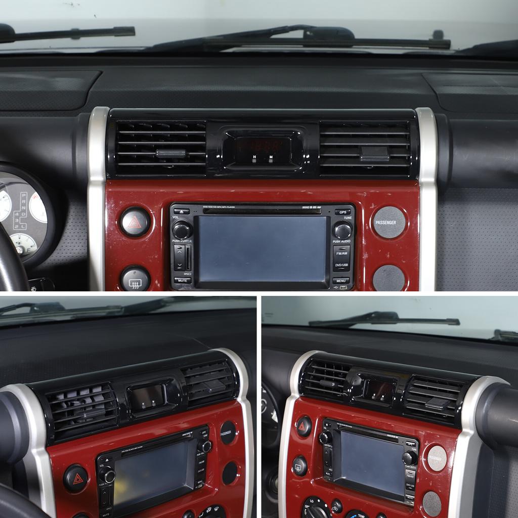 Матовая черная накладка на центральную консоль, воздуховод для Toyota FJ Cruiser 2007-