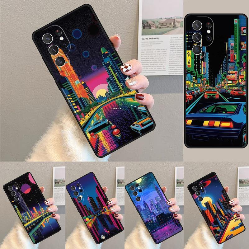 Чехол для телефона City Pop Art At Night для Samsung Galaxy note 10 pro S26 Ultra S23 S24 FE S25 S21 S22 PLUS ударопрочный