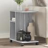 VidaXL Side Table with Wheels Sonoma Grey Engineered Wood, End Table, Sofa Table, Living Room Table, Table 840574