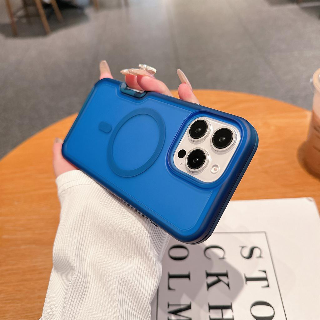 For IPhone16promax Niche Simple Translucent Thin Series Magnetic Frosted Skin Phone Case