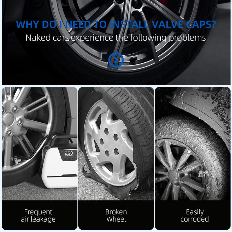 CSB1 4Pcs New High-quality boxed Car Wheel Tire Valve Air Stem Cap Duust Covers for Mercedes Benz AMG Car Key Case