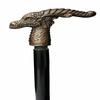 Copper Finish Gothic Dragon Head Cane Wooden Walking Stick Shift Gift