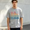 Винтажная футболка с принтом Climb Stacked Text, унисекс, ретро, разноцветная, для скалолазания, повседневная, хлопковая, для активного отдыха, походов, приключений, эстетичные топы