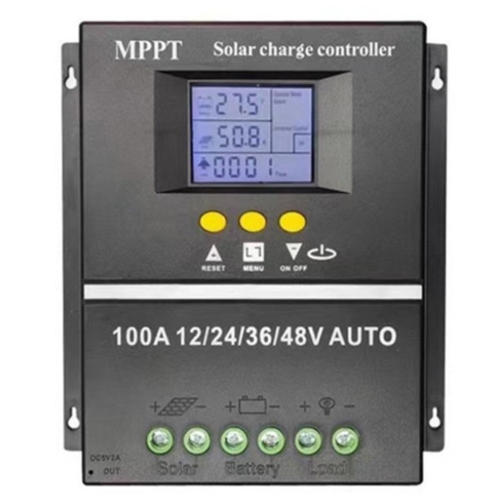 100A MPPT Solar Charge Controller 12V 24V 36V 48V Battery Charger Regulator 2 USB LCD Display Solar Battery Charger Controller
