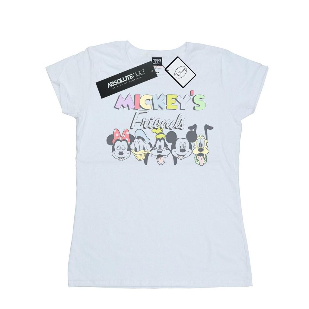 Disney Womens/Ladies Mickey Mouse Friends Faded Nostalgia Cotton T-Shirt