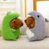 Cute Crocodile Shark Capybara Peripheral Plush Doll Capibara Plush Doll Kawaii Stuffed Animal Doll Kids Birthday Gift Toys