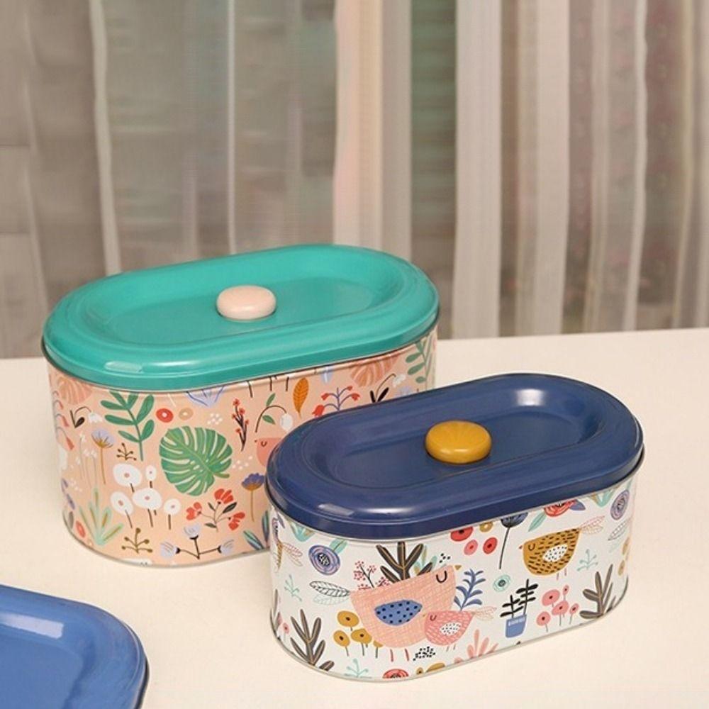 2PCS/SET European Style Tinplate Storage Box Large Capacity Candy Cookie Box Gift Boxes Living Room