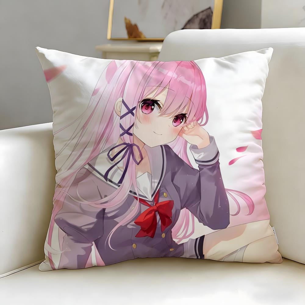anime Engage Kiss Cushion Cover Soft EasyWash Pillow Case Versatile for Couch Bed Travel and Office