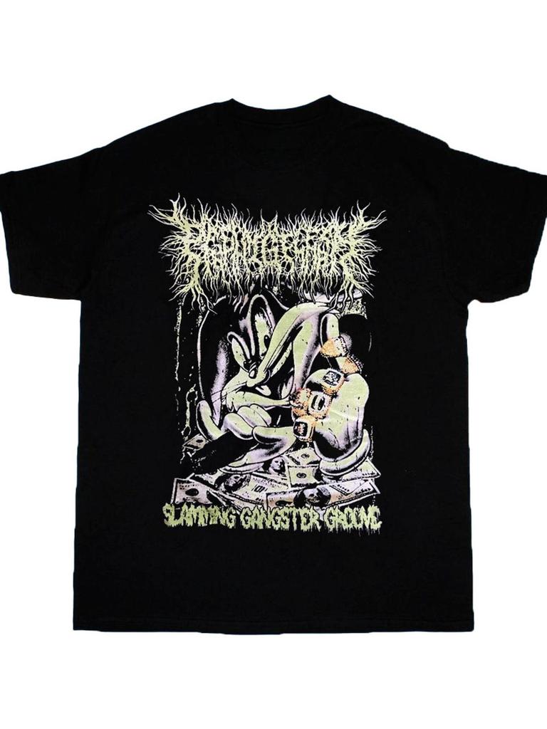 Peelingfood Bugzguthic Heavy Metal Logo Tshirt With White Peeling Flesh And Saving Ghostly Souls Graphics
