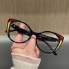 Fashion Eyeglass Frame Cat Eye Large Frame Flat Lens