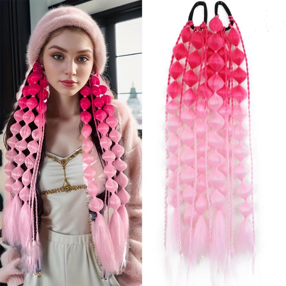 with Hair Tie Kids Bubble Ponytail Extension 20" Ombre Crazy Hair Day Accessories