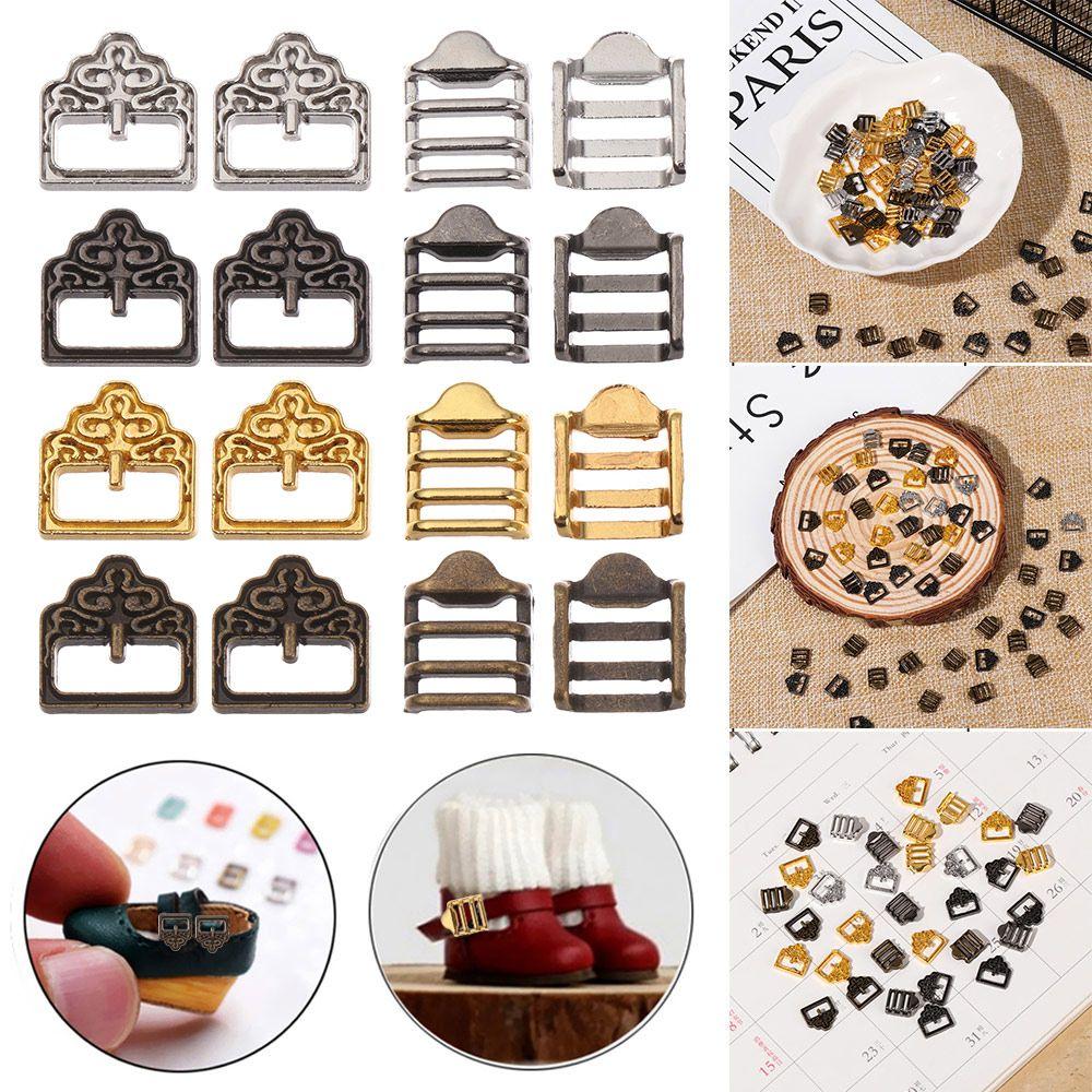 Mini Ultra-small Tri-glide Buckle Pattern Belt Buttons Doll Bags Accessories Diy Dolls Buckles