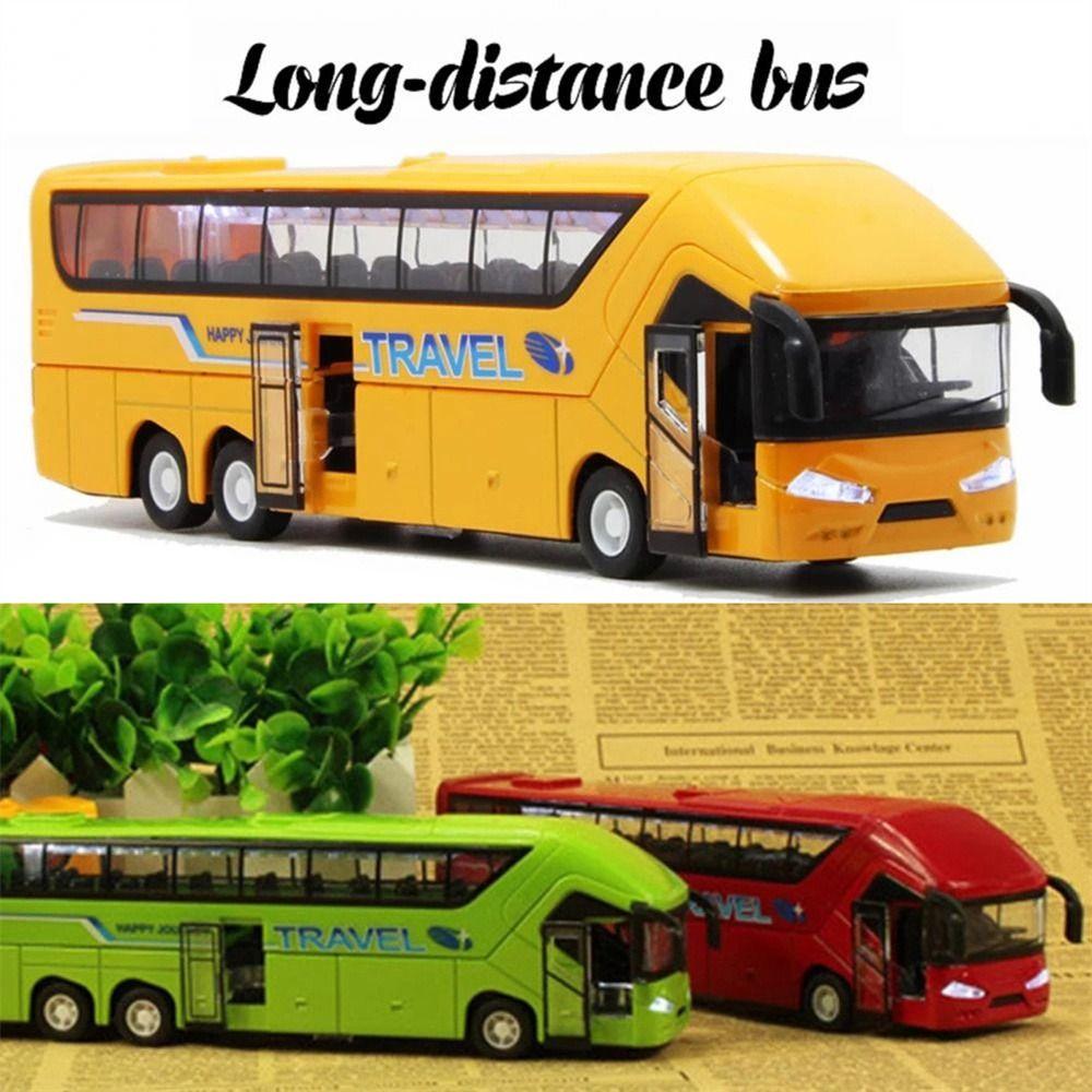 Music Car Bus Model Educational Toys Bus Toy Bus Model Car Toy Long-distance Bus Double Decker Bus