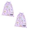 COLORFUL CANDY STYLE Disney Drawstring Large Gym Clothes Bag (Name Tag Included) Rapunzel PRINCESS Princess Rapunzel Set of 2 Stylish Gym Clothes Bag