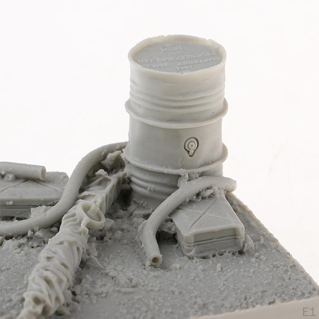 1/35 Смоляная модель Неокрашенный нефтяной резервуар для сценографии варгейма