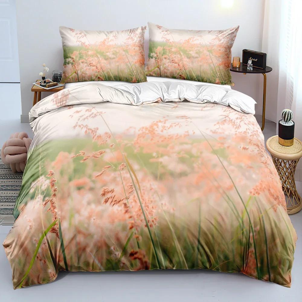 3D Printed Classic Flower Blue Gold Bedding Set Single Twin Double Queen King Cal King Size Bed Linen Set