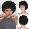 Synthetic Braided Wig for Women Locs Crochet Twist Hair Short Afro Ladies Dreadlock Light Brown Daily Curly Cool Girls