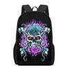Creative Gothic Skull Printed Teenager Casual Shoulder Bags Boys Girls Schoolbag Woman Men Travel Rucksacks Laptop Backpack