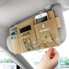 Car Sticker New Car Leather Sun Visor Storage Clip Light Shield Storage Bag For Peugeot 206 208 306 307 308 407 408 508 2008 300