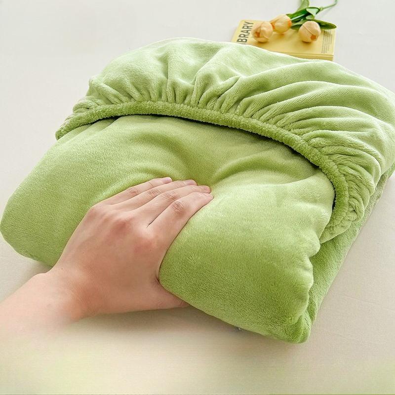 Мягкий плюшевый теплый чехол для матраса, зимний бархатный материал, простыня на резинке, утолщенный теплый чехол для матраса, несколько размеров