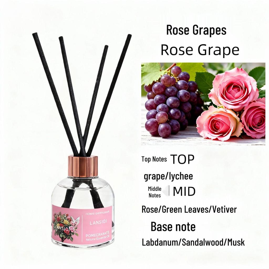 Flameless Aromatherapy Indoor Air Freshener with Natural Rattan for Bedroom and Wardrobe