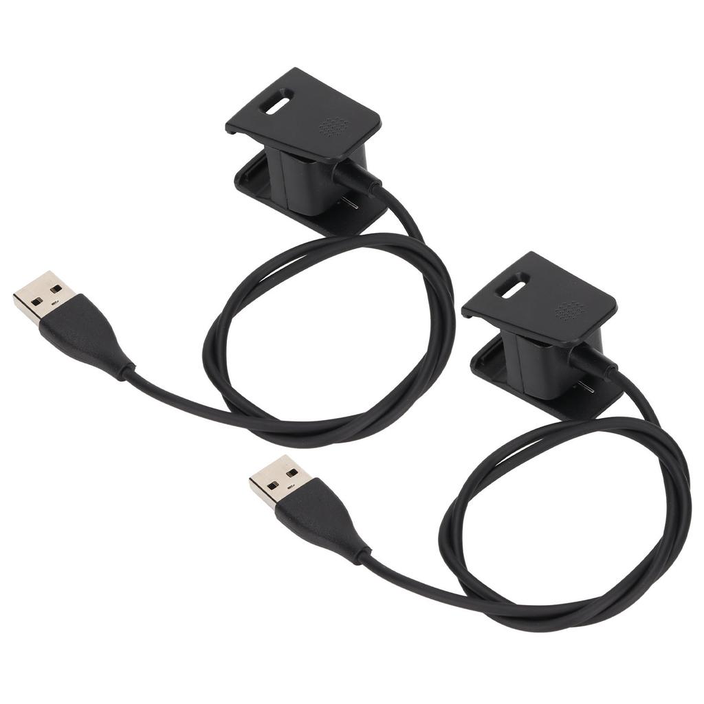 2Pcs Smartwatch Charger USB Charging Cable Cord Charger Dock Adapter for Fitbit Charge 2