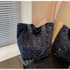 Spring and Summer New Casual Denim Bow Tote Bag Student Versatile Lightweight Large-capacity Messenger Bag
