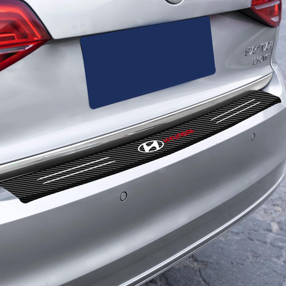 Car Rear Bumper Trunk Carbon Fiber Protective Sticker Anti-scratch Protective Film For Hyundai I10 I20 I30 I40 IX20 IX35 Tucson XX5