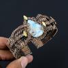 Beauteous Larimar Gemstone Handmade Copper Wire Wrap Jewelry Adjustable Bracelet For Women