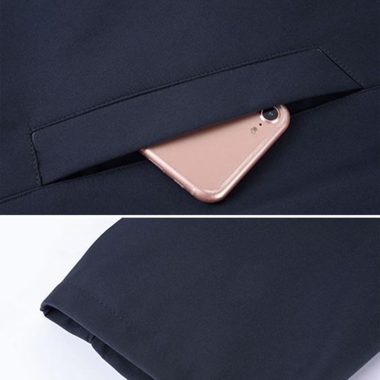 Мужская куртка с лацканами, однотонная, среднего возраста, пожилая, с длинным рукавом, на молнии, прямое деловое повседневное мягкое весенне-осеннее повседневное пальто