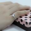 Eternal Love Rings for Women Silver Plated Copper Crystal Wedding Band Fashion Couple Jewelry